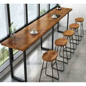 다찌 테이블 슬림 원목 일자 업소용 선반 스탠딩 탁자 홈바