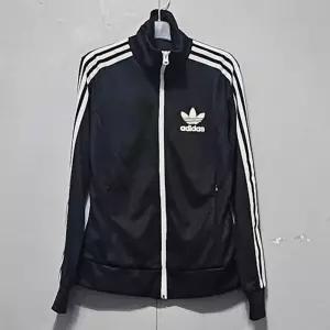 아디다스 여성 슬림핏 검정 유로파 저지 집업 트랙탑/ 85-90/ 싹다구제