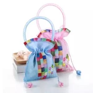 [개미물류] 한국 조각보 세뱃돈 복주머니 슬림 파우치 조리