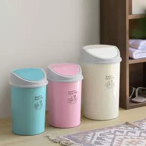 편리한 스윙 원형 휴지통 사무실 화장실 중형사이즈 휴지통 쓰레기통