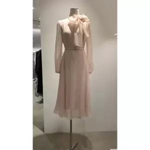 [지고트](대전신세계)JR8E0OP143[쉬폰 시스루 리본 A라인 원피스]