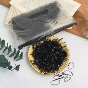 [반려] 대용량 머리 고무 줄 밴드 헤어 끈 1000개 세트 검정 머리끈 고무줄 컬러 미용실