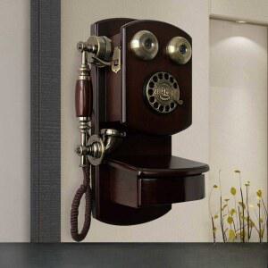 전화기 벽걸이 빈티지 촬영용 레트로 카페 사무실 수화기 창문 nini 버튼