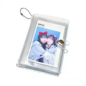 [문구] 대형 사진 보관 앨범 클리어 키링 월드 최애 포토카드 정리함 네컷 수납박스