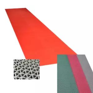 (힘찬)실외 현관 발 매트 사무실 출입구 신발 발판 적색 코일 업소용 판매트 신매트 레인 웨이브 고무 미끄