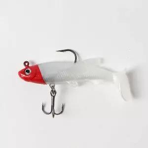 웨이트훅 쉐드웜 루어 지그헤드 갈치 배스낚시 레드 3