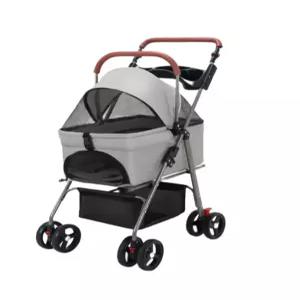 강아지유모차 고양이카트 접이식웨건 분리형바구니 반려동물용품 산책 컵홀더 다기능