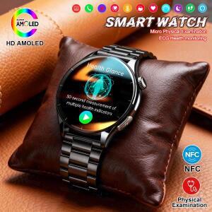 고급 사파이어 스마트워치 남성 건강 모니터 혈압 산소포화도 심전도 건강 미세 신체검사 스마트워치 남성