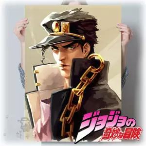 죠죠의 기묘한 모험 대형 벽 천 가림막 스타더스트 쿠죠 일러스트 패브릭터