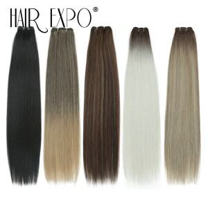 26인치 바이오 스트레이트 헤어 번들 천연  내열성 섬유 합성 익스텐션 단백질 위브