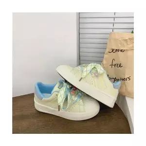 엘럽여자 캔버스화 가을 옐로우 보드화 조개껍데기 슬립온 앵글슈즈 원템3