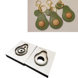 맞춤형 아보카도 가방  크리에이티브 펜던트  수제 가죽 키 체인 나이프 몰드