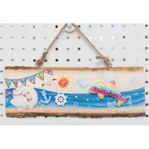 여름 나무방문걸이 만들기 통나무 꾸미기문패 자연재료 5개 체험 심리안정 실내