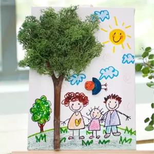 모스나무액자만들기 천연이끼 캔버스 그림그기기 5인 재료 도서관 교육교구 취미