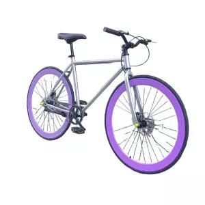 가벼운 크로몰리 경륜 하이브리드 화이트블랙 자전거 클래식