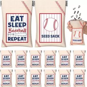 애비라이크 24개 야구 씨앗 자루 가방 팀 선물 해바라기 동전 지갑용 파우치 오리지널 휴대용 스포츠