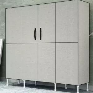 조립 옷장 수납 87 자취방 비키니옷장 침실 철제 간이 그레이블루