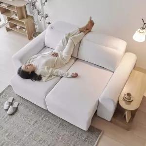 [가구] 플로우 패브릭 모션 리클라이너 무빙 소파 3인용