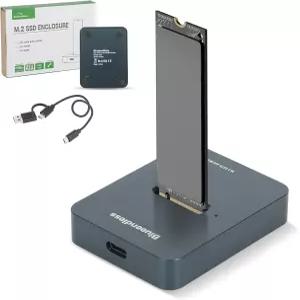 NVMe 및 SATA to USB C 도킹 이션 - 알루미늄 합금 0Gbps SSD A 리더 어댑터 ( M 키 B+M 키) NGFF 도크 (M2