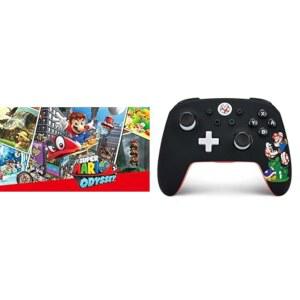 닌텐도 스위치 / 2 라이트 OLED 모델용 슈퍼 마리오 오디세이 [디지털 코드] + PowerA 강화 무선 메이헴 컨트롤러 번들