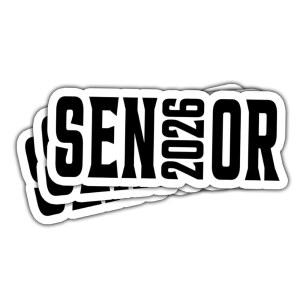 3피스 시니어 2026 스티커 팩 - 2026년 졸업식 스티커, 고령자용 비닐 데칼 방수 노트북, 물병, 자동차, 저널, 학생을 위한 선물(일반, 12.7cm(5인치))