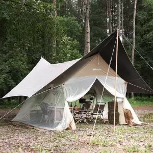 모기장쉘터 메쉬 타프 베이지 모기장 텐트 방충망