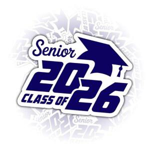 (3피스) 클래스 오브 시니어 2026 스티커 선물 핑크 분홍색 글리터 졸업 고등학교 소녀 및 대학 노인용 자동차 데칼 노트북 물병 바인더 폰 케이스 7.6cm(3인치) (스타일 4)