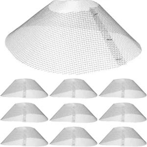 10개 21cm 원형 범위 후드 필터 네트 주방 조리 메쉬 교체 그리스 조리기 도구