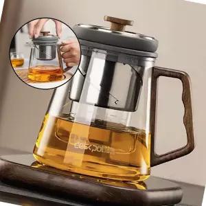 글로 티헤븐 회전 필터 차포트 800ml 차주전자 티포터