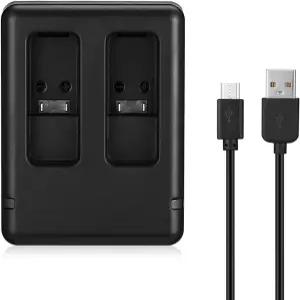 고프로 HERO8 HERO7 HERO6 HERO5 HERO2018용 마이크로 USB 케이블이 장착된 듀얼 배터리 충전기