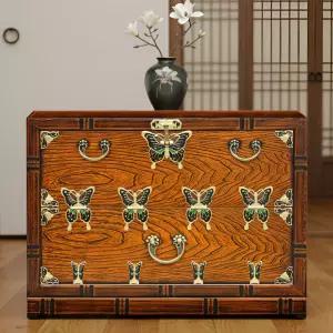 가온공방 원목 제기함 900 반닫이 나비장석 제사용품 목기함 제기보관함 고가구