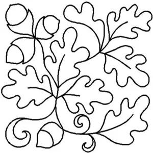 퀼팅 크리에이션 에디타 시타르 오크 잎 블록 컷 모양 스텐실 7