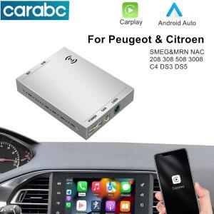 CARABC 무선 Carplay 안드로이드 자동 지원 푸조 시트로엥 SMEG MRN NAC 208 308 508 3008 C4 DS3 DS5 용