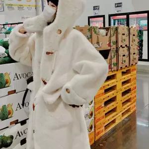 겨울 퍼 코트 에코퍼 페이크 떡볶이 인조밍크 오버핏 여자