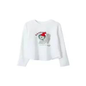 여사친 데님 산타 장식 기모 프린트 입체 보들보들 편안한 긴팔 모자 강아지 도톰 티 상의 셔츠 BE1