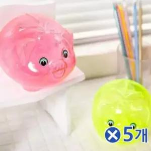 [문구] 형광 돼지저금통 투명 중 2Px5개 저금통문구류