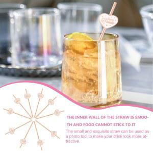 파티용 10개입 종이 빨대 우유 데코레이션 차 차가운 주스에
