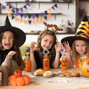 1세트 할로윈 일회용 종이 주스 장식 디자인 빨대 용품에 파티 이상적