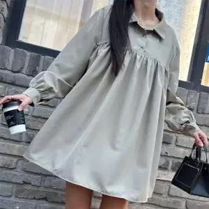 [하프클럽/셀러허브_여성트랜드패션]여자 핀턱 셔링 오버핏 데이트룩 미니