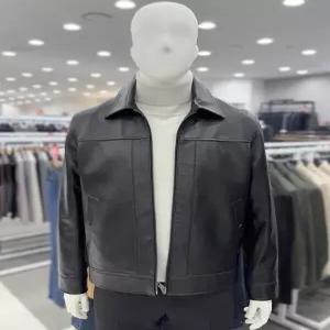 남성 양가죽 100 램스킨 트러커 라이더 레더자켓 집업 하프 숏점퍼 블랙, 네이비 2컬러