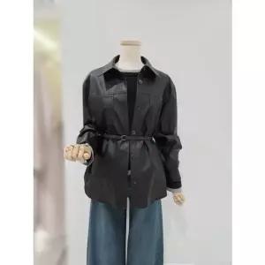 [갤러리아] [SOUP] 벨티트 셔츠형 레더 자켓  SCRLE31