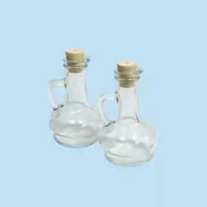 유리 오일병 소스병 드레싱 용기 양념병 260ml 2개 세트 주방 코르크마개 액체양념통