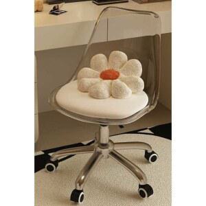 화장대의자 높이조절 콘솔체어 간이의자 화이트 스툴의자