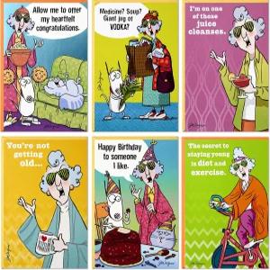 홀마크 슈박스 맥신 올 케이스 카드 모음(봉투가 있는 6장) 모델 1599RZG1001