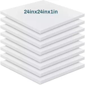 프렌다 8팩 1 x 24 업홀스터리 고밀도 폼 쿠션 교체 사각형 컷팅 소파 또는 상업용 식탁 의자 패딩 DIY