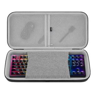 키보드 하드 케이스 87키 컴퓨터 키보드용 여행용 휴대용 가방 다크 그레이