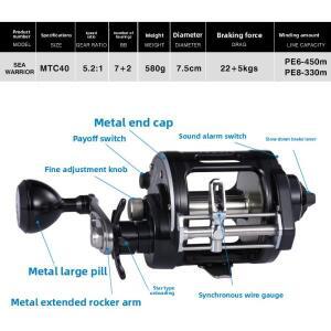 캠핑 릴선 20m금속 릴 낚시 MTC40 대형 제동력 비율