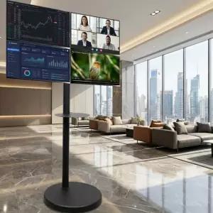 이동식 TV 거치대 높은 다중 티비 모니터 스탠드 68cm(27인치)