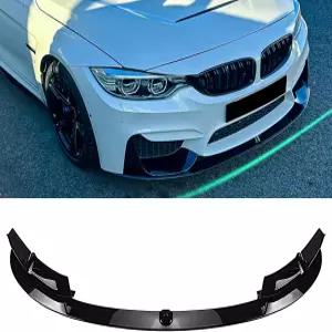 2015-2020 BMW F80 M3 F82 F83 M4 MP 스타일 글로시 블랙 카 프론트 립 범퍼 에어 스플리터와 호환되는 KHK