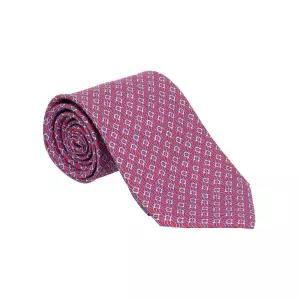 페라가모 넥타이 35 0950 0768565 간치니 테트리스 프린트 실크 남성넥타이